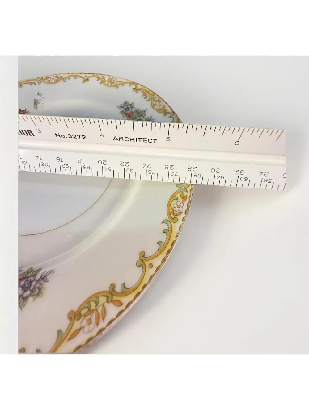 Made in Japan Floral Saucer Gold Trim Cottagecore Tea Party Plate Vintage